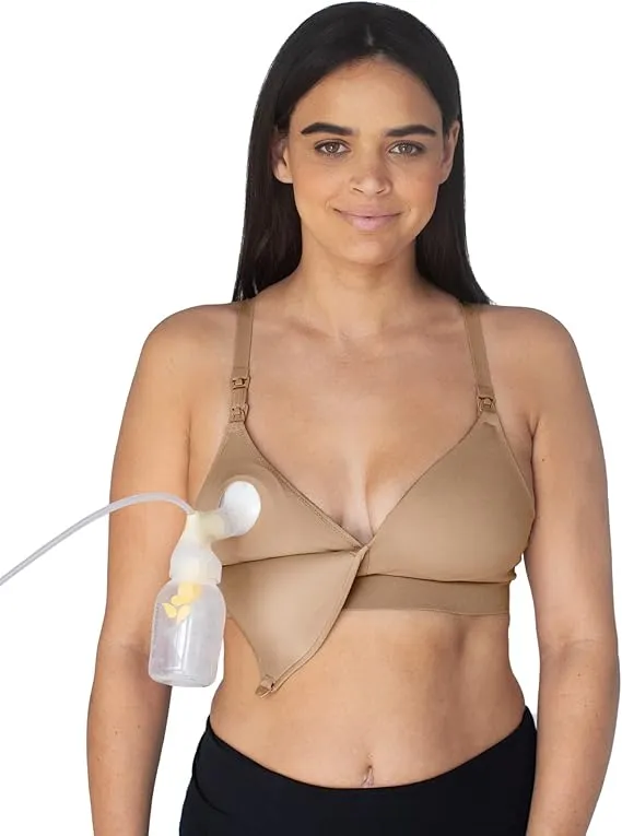 Kindred Bravely Minimalist Hands Free Pumping Bra | Patented All-in-One Pumping & Nursing Plunge Bra