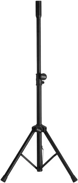 On-Stage SSAS7000B Mini Adjustable Speaker Stand (Folding, Portable, PA Loudspeaker Setup, Tripod Base, Nonslip Rubber Feet, Adjustable Height, 1 3/8″ Mounting Pole, 60 lb Capacity, Aluminum, Black)