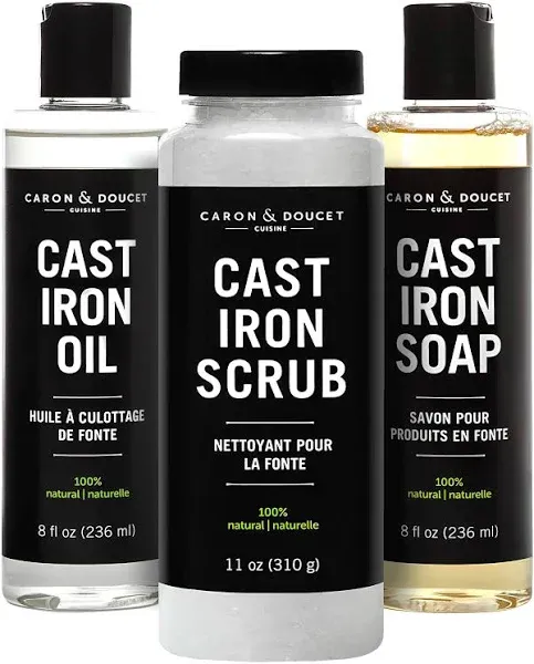 Cast Iron Cleaning, Seasoning & Conditioning Bundle | Caron & Doucet