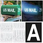 Seloom 148 Pcs 3" Reflective Mailbox Numbers Stickers for Outside,White Letter and Number Stickers Address Numbers for Mailbox,Self Adhesive Vinyl