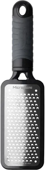 Microplane Home Series Fine Cheese Grater - Surgical Stainless Steel for Fine Grating (Black)