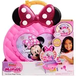 Disney Junior Minnie Mouse Get Glam Magic Table Top Pretend Play Vanity with Lights and Sounds, Officially Licensed Kids Toys for Ages 5 Up by Just Play