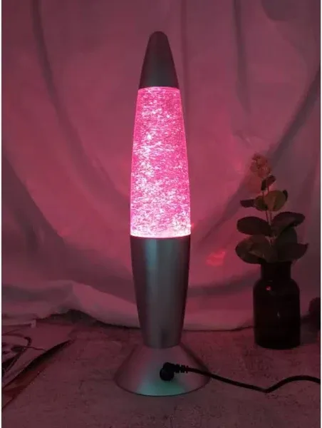 14” Glitter Lamp, Decoration Lamp, Automatic Color Changing Liquid Lamp, R