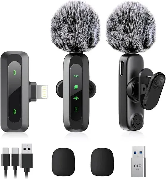 biliwal Wireless Lavalier Microphone for iPhone iPad