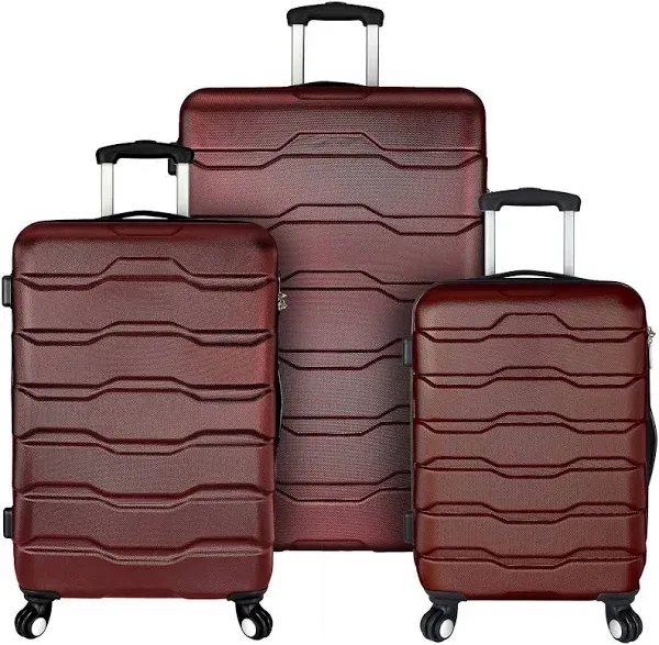 Elite Luggage Omni 3 Piece Hardside Spinner Luggage Set