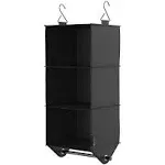 ClosetMaid Capsule 3-Cube Hanging Fabric Closet Organizer - Black