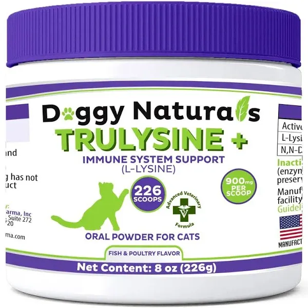 Trulysine Plus L-Lysine for Cats Immune Support Oral 8oz/226g - Cats &amp; Kitten...