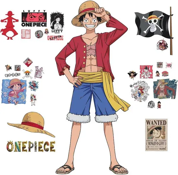 RoomMates One Piece Luffy Giant Peel and Stick Wall Decals