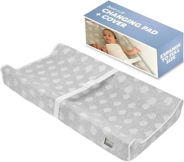 Jool Baby Soft Changing Pad + Washable Cover, Non-Slip - Fits Standard Changing Tables & Dressers