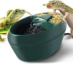 Reptile Drinking Water Fountain Chameleon Accessories Automatic Circulation System with Trough, Bearded Dragon Cage Accessories Reptiles Habitat Waterfall for Snake/Lizard/Chameleon/Turtle