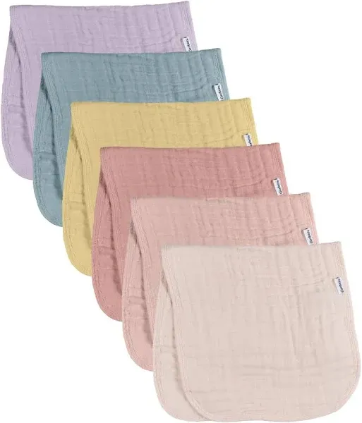 Gerber 6-Pack Baby Girls Pink Muslin Burp Cloths