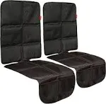 Lusso Gear Car Seat Protector (Value 2 Pack) - Thick Padding, Waterproof, 2 Mesh Storage Pockets, Protect Fabric or Leather Seats from Child Car Seat and Pets, Non-Slip Rubber Padded Backing (Black)