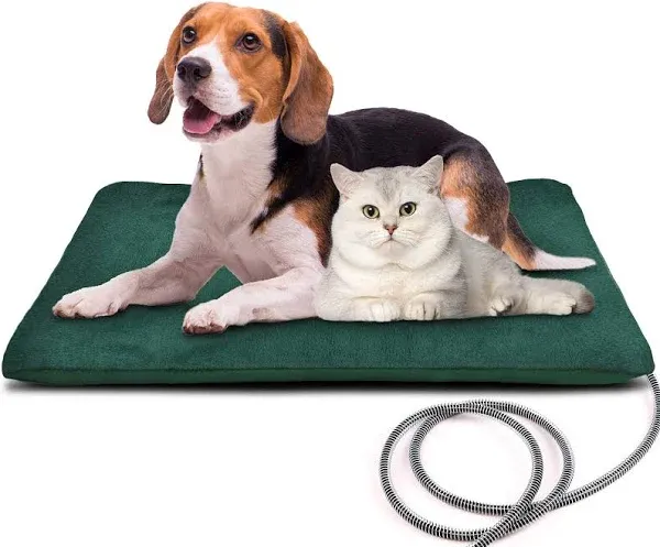 PETNF Outdoor Heated Pet Bed 35.4&#039;&#039; x 23.6&#039;&#039; Waterproof Dog Heating Pad  Cat Mat