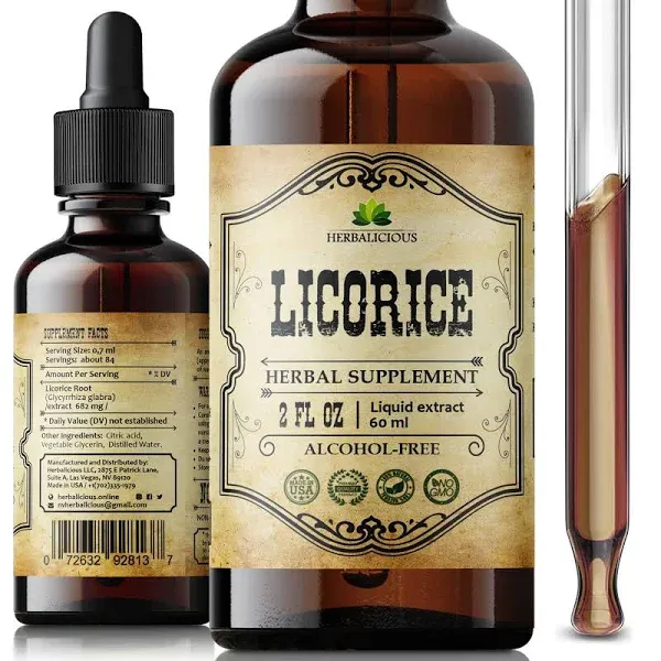 Licorice Root Extract 100 Capsules - Glycyrrhiza Glabra - Organic Herbal Supplement for Digestion Restore Respiratory Health Fatigue & Immunity Support Vegan Gluten Free