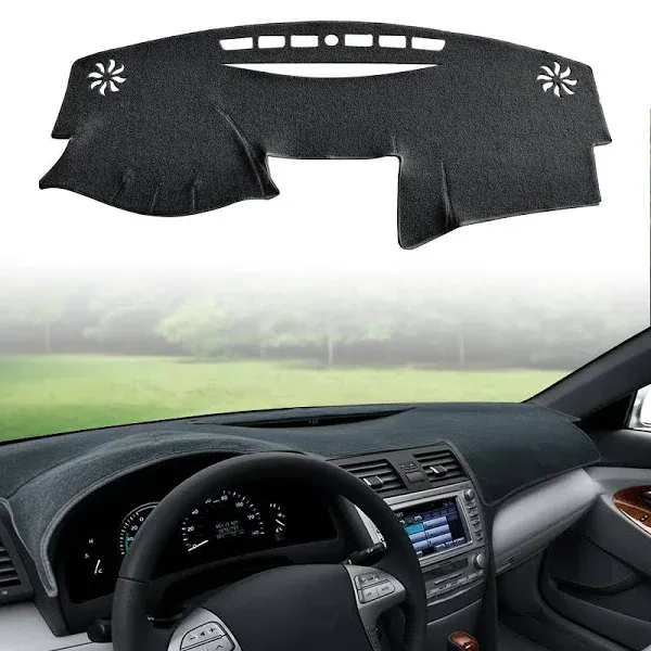 Dashboard Cover Dash Cover Mat Pad Custom Fit for Toyota Camry 2007 2008 2009 2010 2011 (Black) Y27