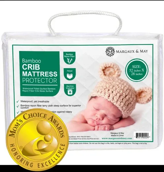 Ultra-Soft Crib Mattress Protector Pad - Waterproof Breathable Premium Rayon ...