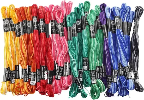 Janlynn Variegated Embroidery Floss Pack, 9.5 x 6.25 x 0.5