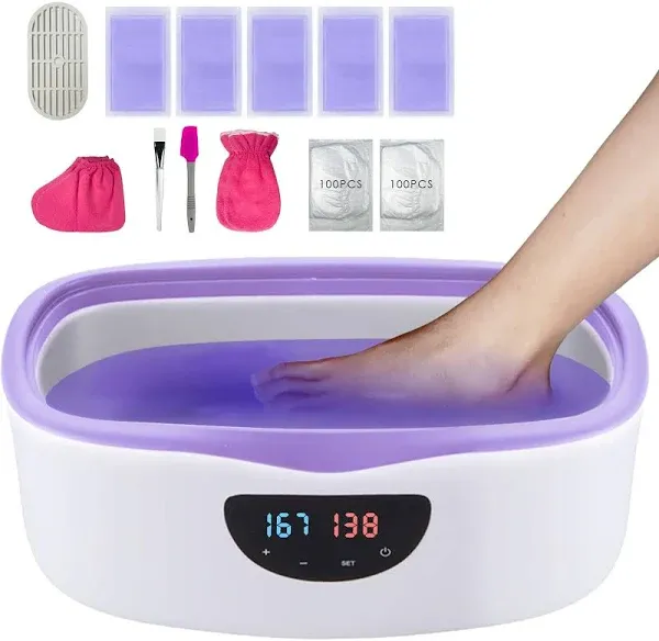 KmaxShip Paraffin Wax Machine for Hand and Feet - 5000ml Large Capacity Paraffin Wax Bath Warmer with 3.85 lbs Refills, Moisturizing Kit Paraffin