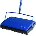 Casabella Carpet Sweeper 11" Non-Electric Floor Cleaner Blue