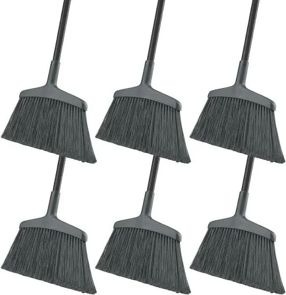 15 in Sweep Face Angle Broom, Black