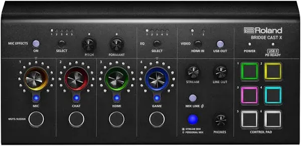 Roland Bridge Cast x Dual Bus Streaming Mixer and Video Capture