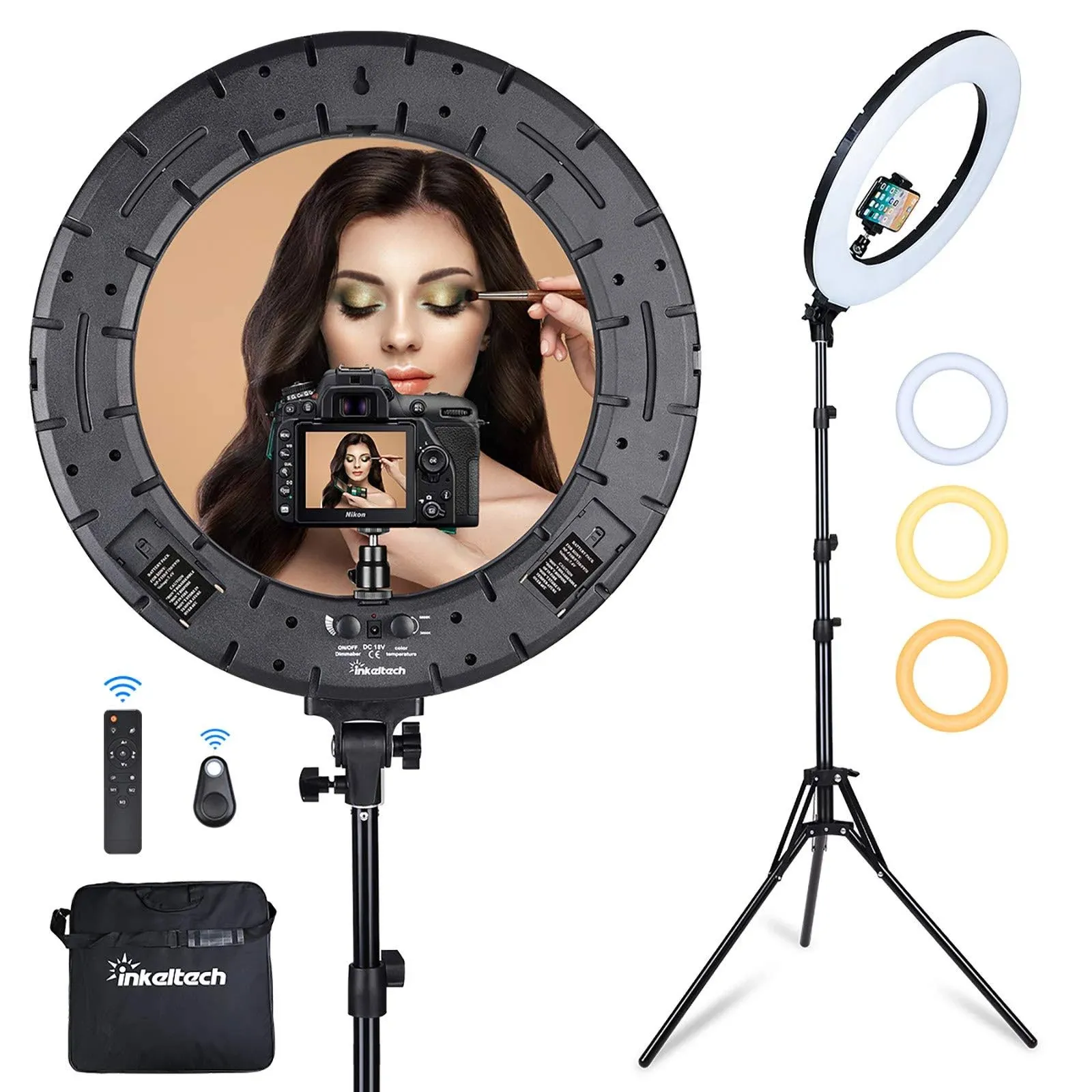 Ring Light - 18 inch 60 W Dimmable LED Ring Light Kit with Stand - Adjustable...