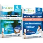 Tru Earth Bundle: Laundry Detergent Sheets & Fabric Softener Sheets - Plastic Jug-Free, Easy-to-Use - Fresh Linen (Made in Canada)