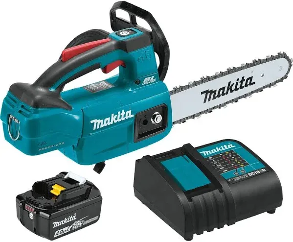 Makita XCU06SM1 18V 10 in. Top Handle Chain Saw Kit