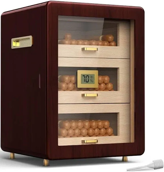 3 Layer Cigar Humidor Cabinet