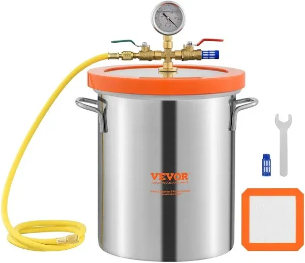 3 Gallon Vacuum Chamber, Upgraded Tempered Glass Lid Vacuum Degassing Chamber, 3