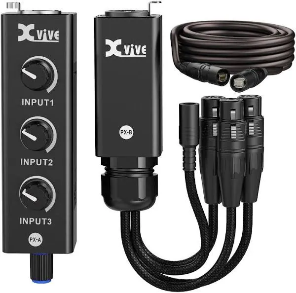 Xvive PX Portable 3-Channel Personal Monitor Headphone Mixer System