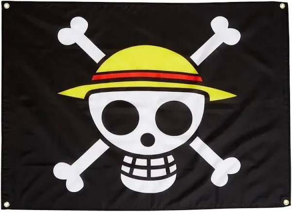 GE Animation One Piece Luffy's Straw Hat Pirate Flag