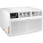 Whirlpool WHAT122-HAW 12,000 230V Air Conditioner with Supplemental Heat, Dehumidifier and Remote, Wall AC Unit for Apartment, Living Medium Rooms up to 550 Square Feet in White, 12000 BTU