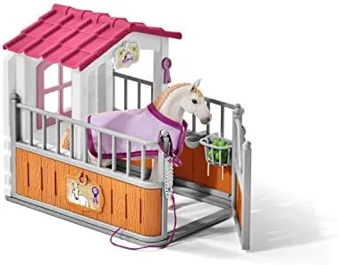 Schleich - Horse Club: Horse Stall with Lusitano Horses Toy Figurine