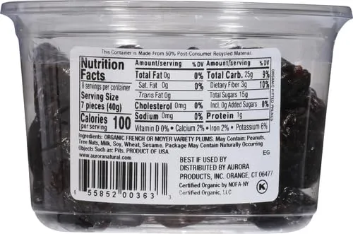 Aurora Products Organic Pitted Prunes, 11 oz