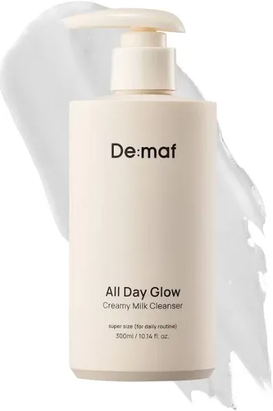 All Day Glow Creamy Milk Cleanser | Gentle Face Wash for Sensitive Skin, Korean Face Wash & Hydrating Facial Cleanser with Hyaluronic Acid, Ceramides, Panthenol (10.14 fl oz)