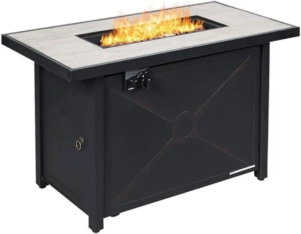 Costway 60,000 BTU Outdoor Rectangle Gas Fire Table