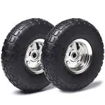 (2 Pack) 10″ Heavy-Duty Replacement Tire Wheel - 4.10/3.50-4″ for Hand Trucks