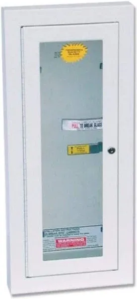 Kidde Semi-Recessed 5-Pound Fire Extinguisher Cabinet with Lock 468046