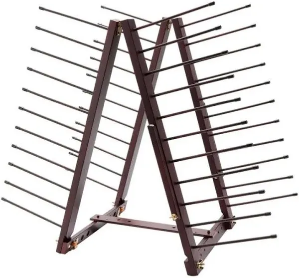 Creative Mark Rue Panel Ladder - Art Storage Rack and Cabinet Painting Rack - Ideal Kitchen Organizer and Drying Rack for Paintings, Drawing Paper and Pads - Mahogany Finish