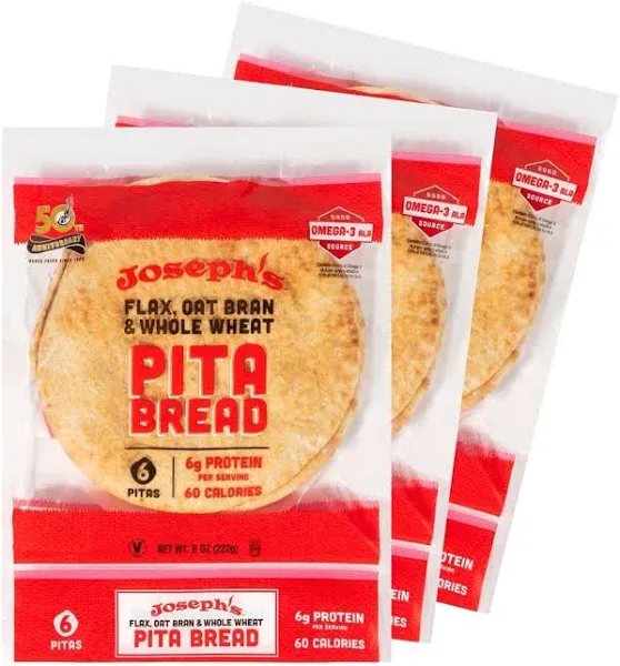 Joseph's Flax Oat Bran & Whole Wheat Pita Bread