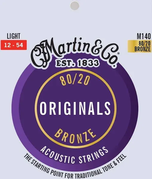 Martin M140 80/20 Bronze Acoustic Guitar Strings