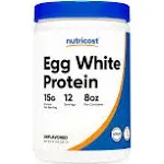 Nutricost Egg White Protein Powder 8oz (Unflavored) - Non-GMO, Gluten Free