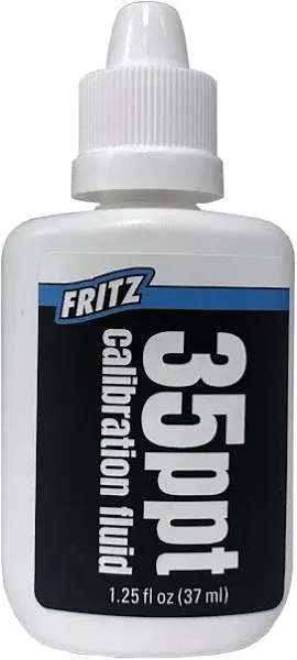 Fritz 35ppt Calibration Fluid 1.25oz Salinity Refractometer Calibration Solution