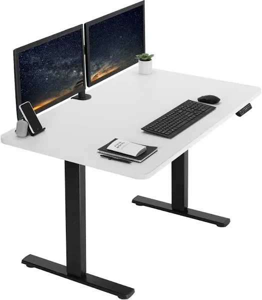 VIVO 60-inch Electric Height Adjustable 60 x 24 inch Stand Up Desk, White Solid