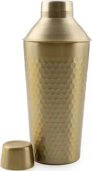 Cambridge Home 20 Oz Insulated Gold Faceted Cocktail Shaker