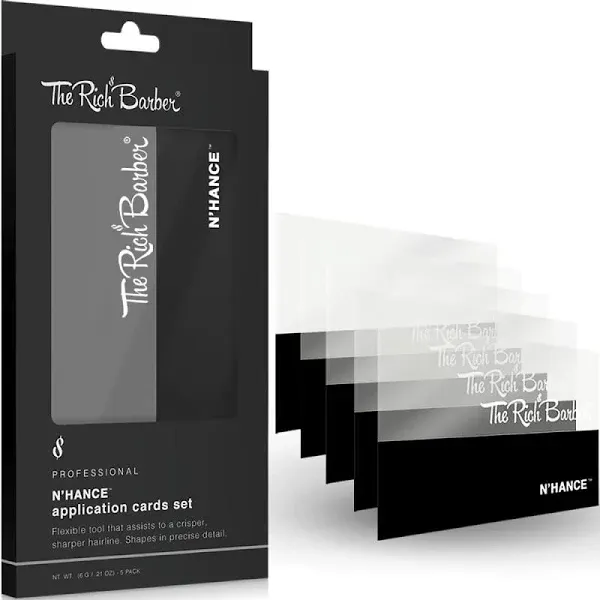 The Rich Barber N&#039;Hance Hair Building Fiber Application Cards, 5 Pack - Hairline