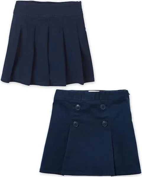 The Children's Place Girls' Pleated Button Skort 2 Pack