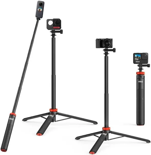 Extendable Selfie Stick Tripod for Hero 10 9 8 7 6 5 Black Max DJI Osmo