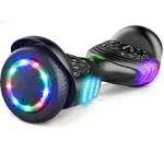 Tomoloo Hoverboard with Speaker and Colorful LED Lights Self-Balancing Scooter UL2272 Certified 6.5" Wheel